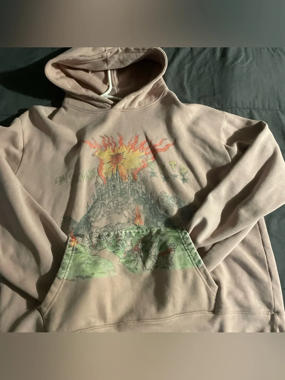 gifted.la Stonewashed Pink Graphic Hoodie Sweatshirt